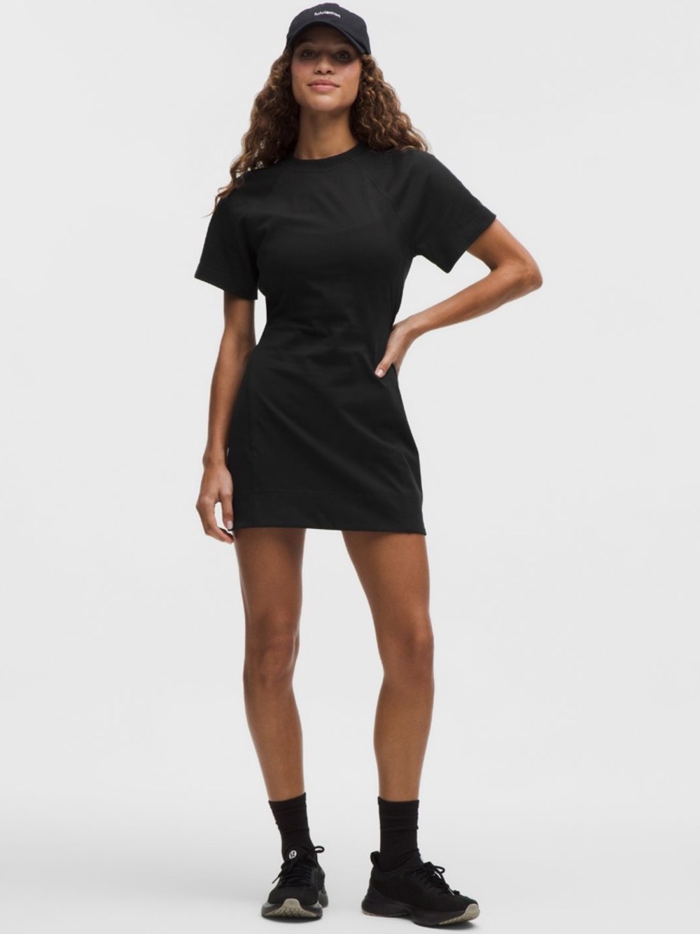 lululemon athletica Cotton Jersey Open-Back Mini Dress, Black, XL - Picture 2 of 9